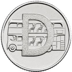 D - Double Decker Bus 10p 2018